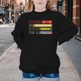 Literacy And Justice For All Reading Book Club Librarian Youth Crewneck Sweatshirt