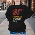 Live Life Like A Book Florida Would Ban Vintage Pride Month Youth Crewneck Sweatshirt