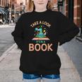 Take a Look It's In a Book Reading Teacher Book Lover Youth Crewneck Sweatshirt