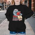Manatee Reading Books Matching Bookworm Readers Librarian Youth Crewneck Sweatshirt