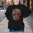 Melanin Girl Afro Book Lover Librarian Teacher Student Youth Crewneck Sweatshirt