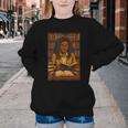 Melanin Girl Locs Book Lover Librarian Teacher Student Youth Crewneck Sweatshirt