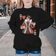 Modern Queen Of Hearts Book Lover Reading Novels Romantasy Youth Crewneck Sweatshirt