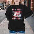 New Year New Chapter Happy New Year 2025 Book Lover Youth Crewneck Sweatshirt