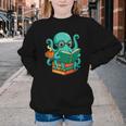 Octopus Reading Book Reading Bookworm Reader Youth Crewneck Sweatshirt