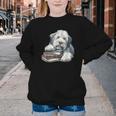 Old English Sheepdog Books Reading Dog Breed Graphic Youth Crewneck Sweatshirt
