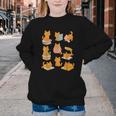 Orange Cats Reading Books Cat Lover Youth Crewneck Sweatshirt