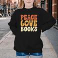 Peace Love Books Men Women Youth Crewneck Sweatshirt Peace Love Books Men Women Youth Crewneck Sweatshirt