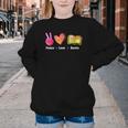 Peace Love Books Reader Librarian Library Book Youth Crewneck Sweatshirt