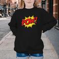 POW -Adults Kids Comic Book Cartoon Pop Art Novelty Sarcastic Youth Crewneck Sweatshirt POW -Adults Kids Comic Book Cartoon Pop Art Novelty Sarcastic Youth Crewneck Sweatshirt