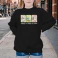 Preppy 100 Days Of School Goose Coffee Books Teacher Life Youth Crewneck Sweatshirt