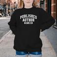 Proud Published Author 2025 Mom Dad Vintage Poet Book Writer Youth Crewneck Sweatshirt