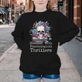 Psychological Thriller Reader Fan Skull Flowers Books Youth Crewneck Sweatshirt Psychological Thriller Reader Fan Skull Flowers Books Youth Crewneck Sweatshirt
