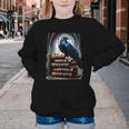 Raven On A Stack Of Books Wisdom Of Odin Youth Crewneck Sweatshirt