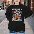 Well Read & Slightly Feral Raccoon Book Lover Graphic Youth Crewneck Sweatshirt