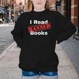 I Read Banned Books Censored Red Stamp Reading Librarian Youth Crewneck Sweatshirt