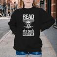 Read Banned Books PET DOGS FIGHT EVIL Read Banned Books Dog Youth Crewneck Sweatshirt