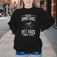Read Banned Books PET DOGS FIGHT EVIL Read Books Reader Youth Crewneck Sweatshirt
