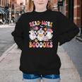 Read More Books Ghosts Reading Book Teacher Halloween Youth Crewneck Sweatshirt Read More Books Ghosts Reading Book Teacher Halloween Youth Crewneck Sweatshirt