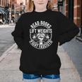 Read Books Lift Weights Fight Fascists Reading Men Women Youth Crewneck Sweatshirt