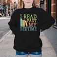 I Read Past My Bedtime Book Quote Humor Youth Crewneck Sweatshirt