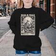 Read In Peace Skeleton Book Lover Bookworm Book Youth Crewneck Sweatshirt