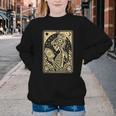 The Reader Tarot Card Book Lover Skeleton Reading Book Youth Crewneck Sweatshirt