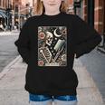 The Reader Tarot Card Skeleton Reading Book Bookworm Bookish Youth Crewneck Sweatshirt