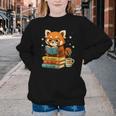 Reading Book Lover Red Panda Read Books Be Kind Stays Weird Youth Crewneck Sweatshirt