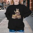 Reading Cat Book Lover Youth Crewneck Sweatshirt
