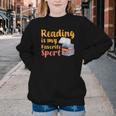 Reading Is My Favorite Sport Book Lovers Youth Crewneck Sweatshirt