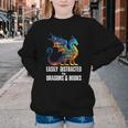 Reading Lover Easily Distracted By Dragons And Books Dragon Youth Crewneck Sweatshirt