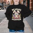 Reading Makes You Hoppier Bunny Book Fans Toddler Kid Youth Crewneck Sweatshirt Reading Makes You Hoppier Bunny Book Fans Toddler Kid Youth Crewneck Sweatshirt