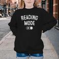 Reading Mode On Book Lover Librarian Teacher Youth Crewneck Sweatshirt