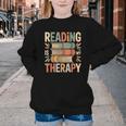 Reading Is My Therapy Book Lover Youth Crewneck Sweatshirt Reading Is My Therapy Book Lover Youth Crewneck Sweatshirt