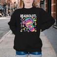Readsolotl Cute Axolotl Book Lover Reading Women Girls Youth Crewneck Sweatshirt