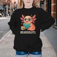 Readsolotl Kawaii Axolotl Reading Book Lover Youth Crewneck Sweatshirt Readsolotl Kawaii Axolotl Reading Book Lover Youth Crewneck Sweatshirt