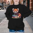 Red Panda Books Lover Reading Bookworm Youth Crewneck Sweatshirt