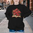 Red Roses Flowers Book Floral Youth Crewneck Sweatshirt