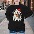 Retro Ghost Reading Book With Cat Bookish Club Christmas Men Women Kids Youth Crewneck Sweatshirt