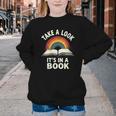 Retro Rainbow Take A Look It's In A Book Reading Youth Crewneck Sweatshirt Retro Rainbow Take A Look It's In A Book Reading Youth Crewneck Sweatshirt