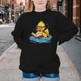 Rubber Duck Reading Book Swim Rubber Duckling Rubber Duckie Youth Crewneck Sweatshirt