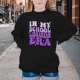 In My School Librarian Era Groovy Back To School Book Lover Youth Crewneck Sweatshirt