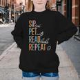 Sip Tea Pet Cats Read Books Repeat Book Cat Lover Youth Crewneck Sweatshirt Sip Tea Pet Cats Read Books Repeat Book Cat Lover Youth Crewneck Sweatshirt