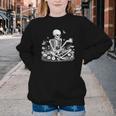 Skeleton Reading Book Floral Dark For Book Lovers Youth Crewneck Sweatshirt Skeleton Reading Book Floral Dark For Book Lovers Youth Crewneck Sweatshirt