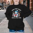 Snow Many Books Snow Little Time Snowman Reading Book Youth Crewneck Sweatshirt