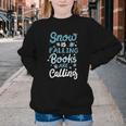Snow Is Falling Books Are Calling Youth Crewneck Sweatshirt