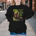 Star Wars The Book Of Boba Fett Neon Boba Fett Lives Poster Youth Crewneck Sweatshirt
