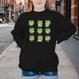 Teacher Reading Shamrock St Patrick’s Day Book Lover Kids Youth Crewneck Sweatshirt
