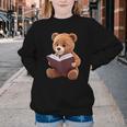 Teddy Bear Reading a Book Youth Crewneck Sweatshirt
